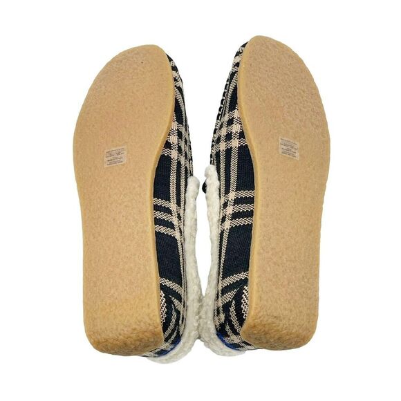 ROTHY'S Merino Wool Blend Slip-on Black Plaid Moccasin Slippers Size 8 NWOB - Picture 9 of 11